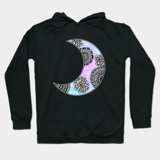 Crescent Moon Mandala Galaxy Hoodie